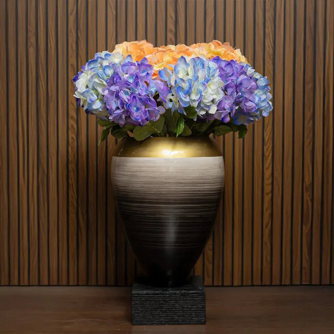 White  Brushed Slate Vase