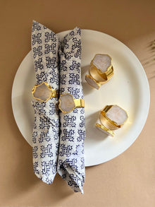 Crystal Agate Napkin Rings Set of 6