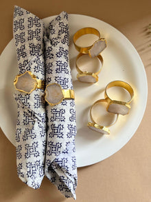 Crystal Agate Napkin Rings Set of 6