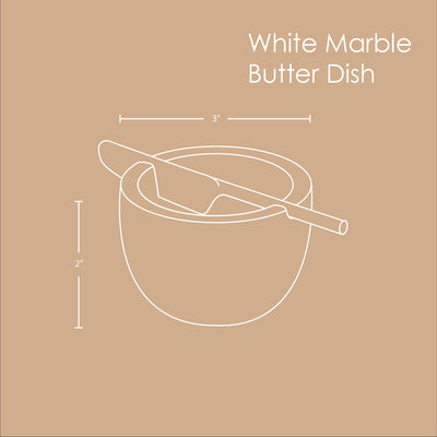 Marble Butter Dish & Knife