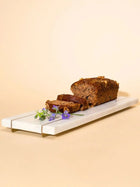 White Marble Cake Stand and Tray Set with Gold Base