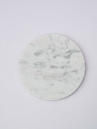 Round Coaster - White Marble Plain