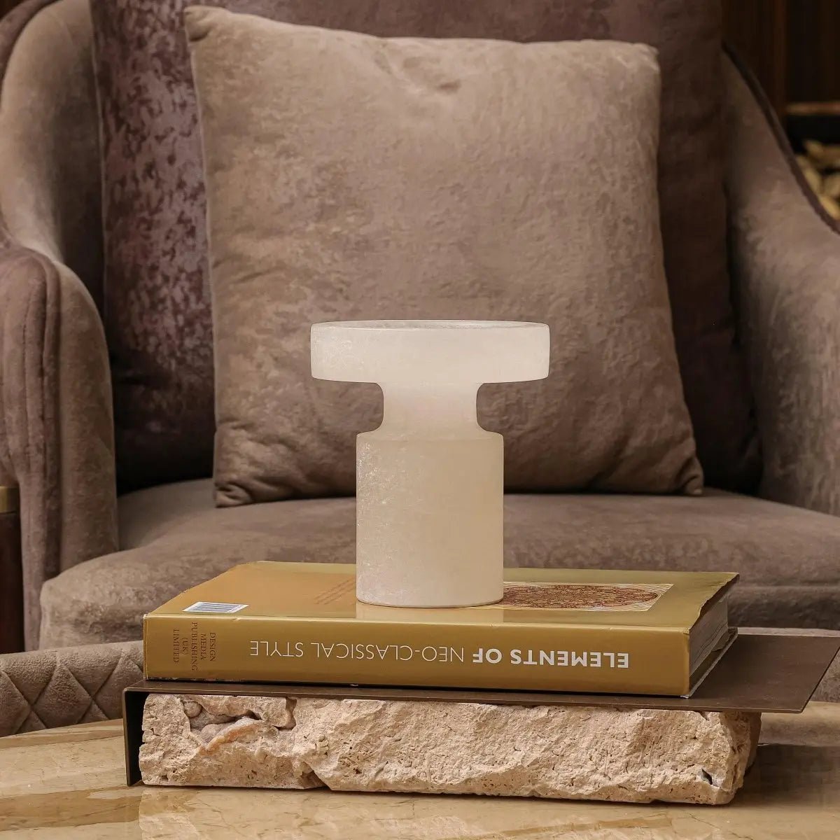 White Onyx Decor Piece