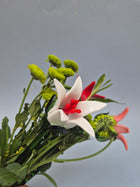 Tinsel Lily Glass Flower Stem - White