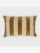 Willow Olive Velvet Stripe Cushion Cover