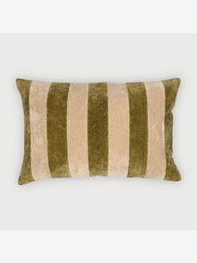 Willow Olive Velvet Stripe Cushion Cover