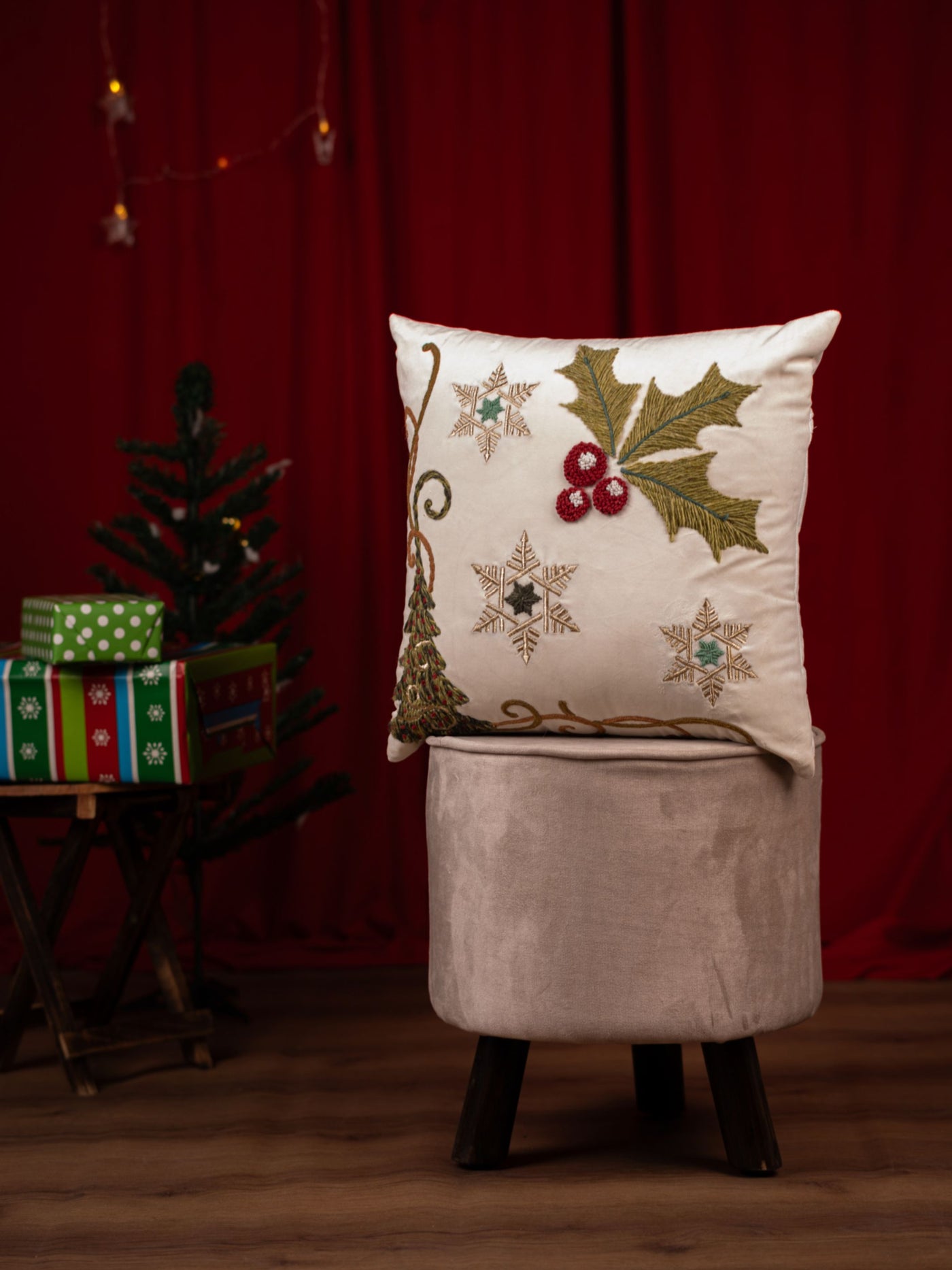 Winter Holly Cushion Cover