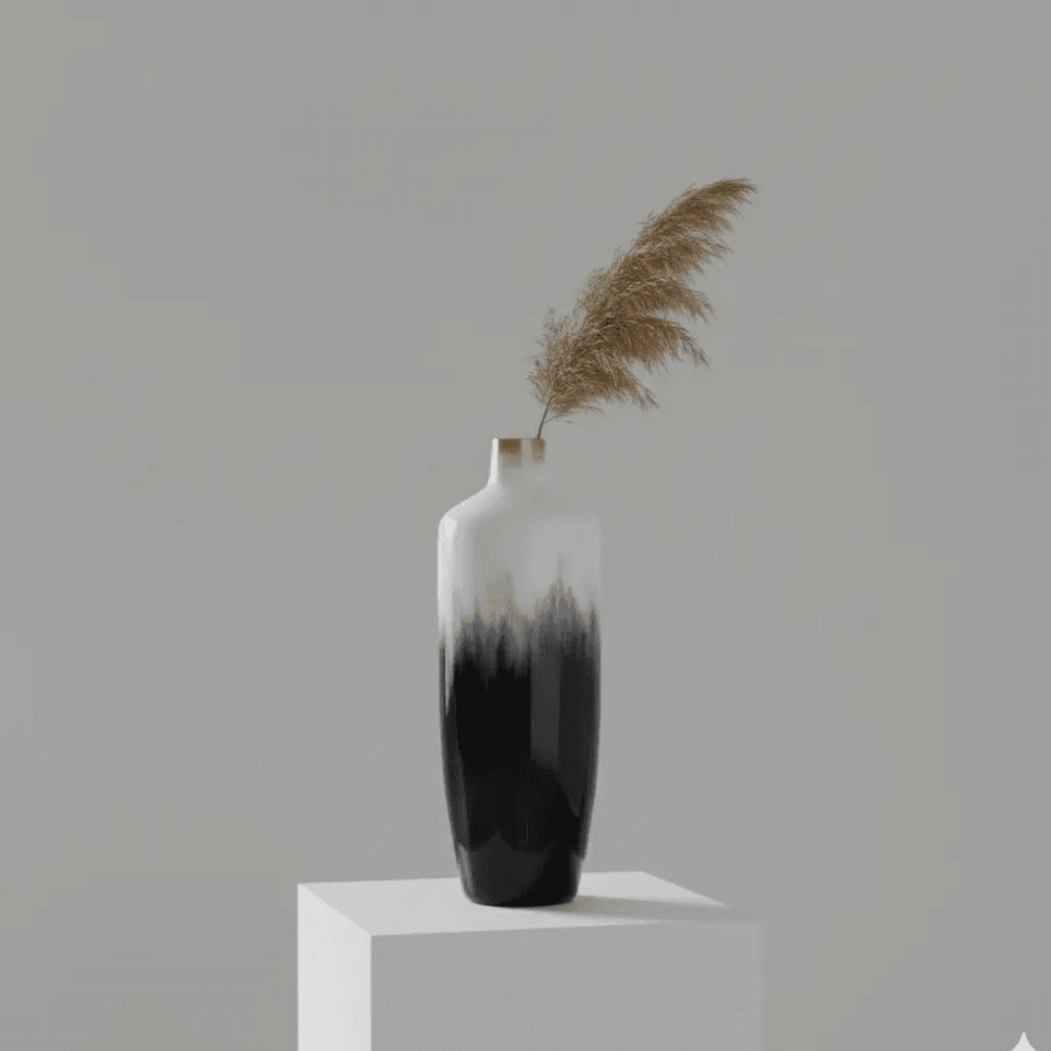 Wooden Horizon Vase Short
