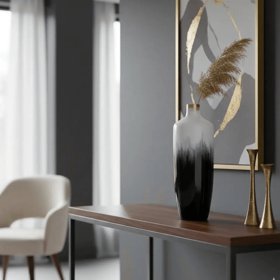 Wooden Horizon Vase Short