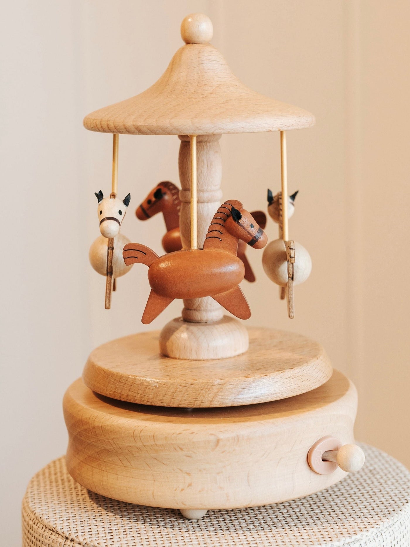 Wooden Horse Carousel Musical Decor