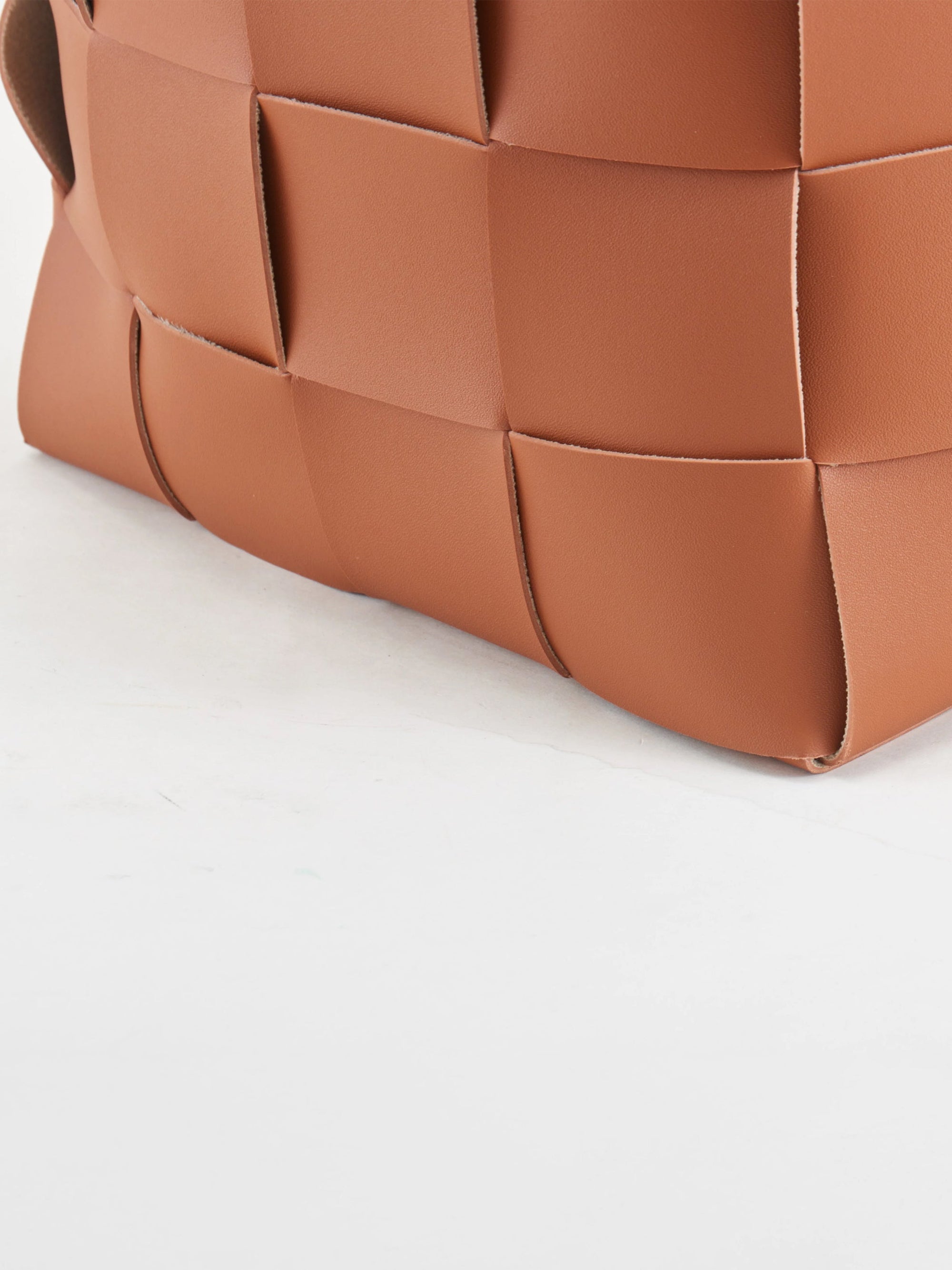 Woven Leather Basket