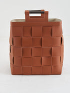 Woven Leather Basket