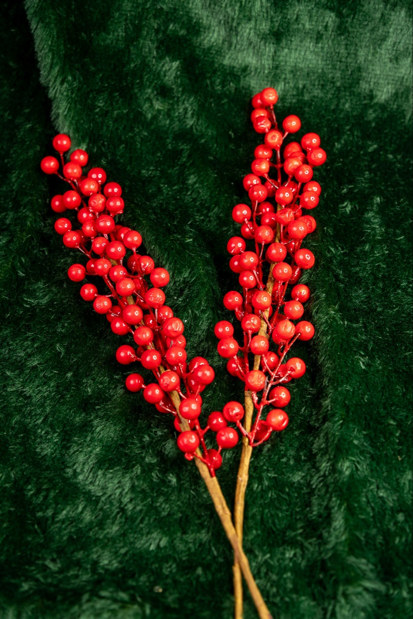 Red Berry Medium Decorative Branch single stick