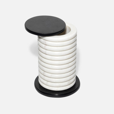 MORANO - IVORY BLACK MARBLE JAR