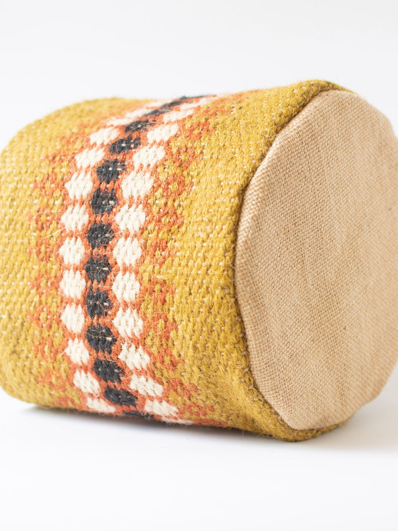 Yellow Ochre Jute Handwoven Baskets- Set of 2