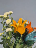 Tinsel Lily Glass Flower Stem - Yellow