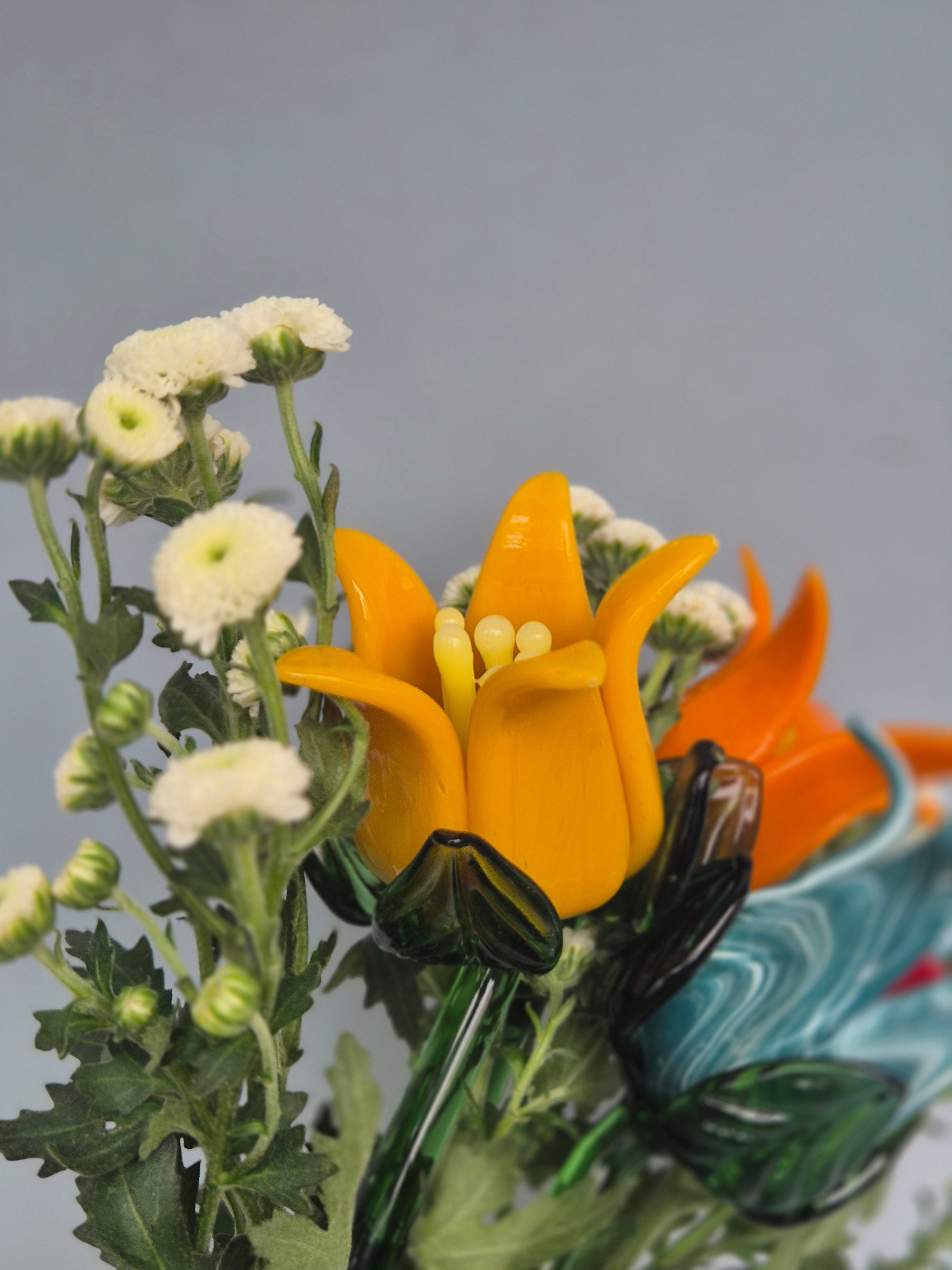 Tinsel Lillies- Glass Flowers & Bouquet