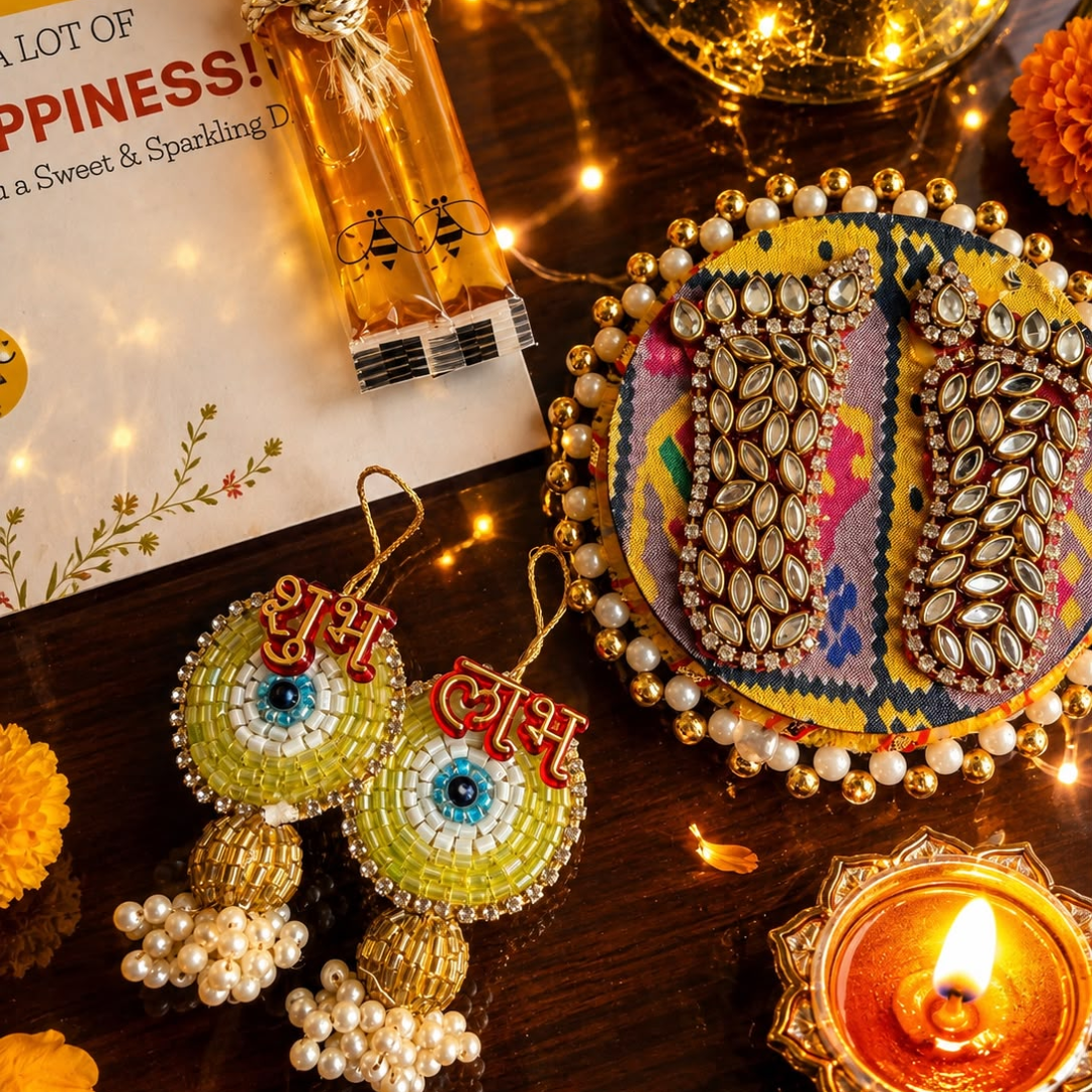Emerald Glow Diwali Candle Gift Hamper – Elegant Festive Gift - https://artecasa.in/