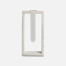 TUBULE - IVORY MARBLE GLASS DECOR VASE
