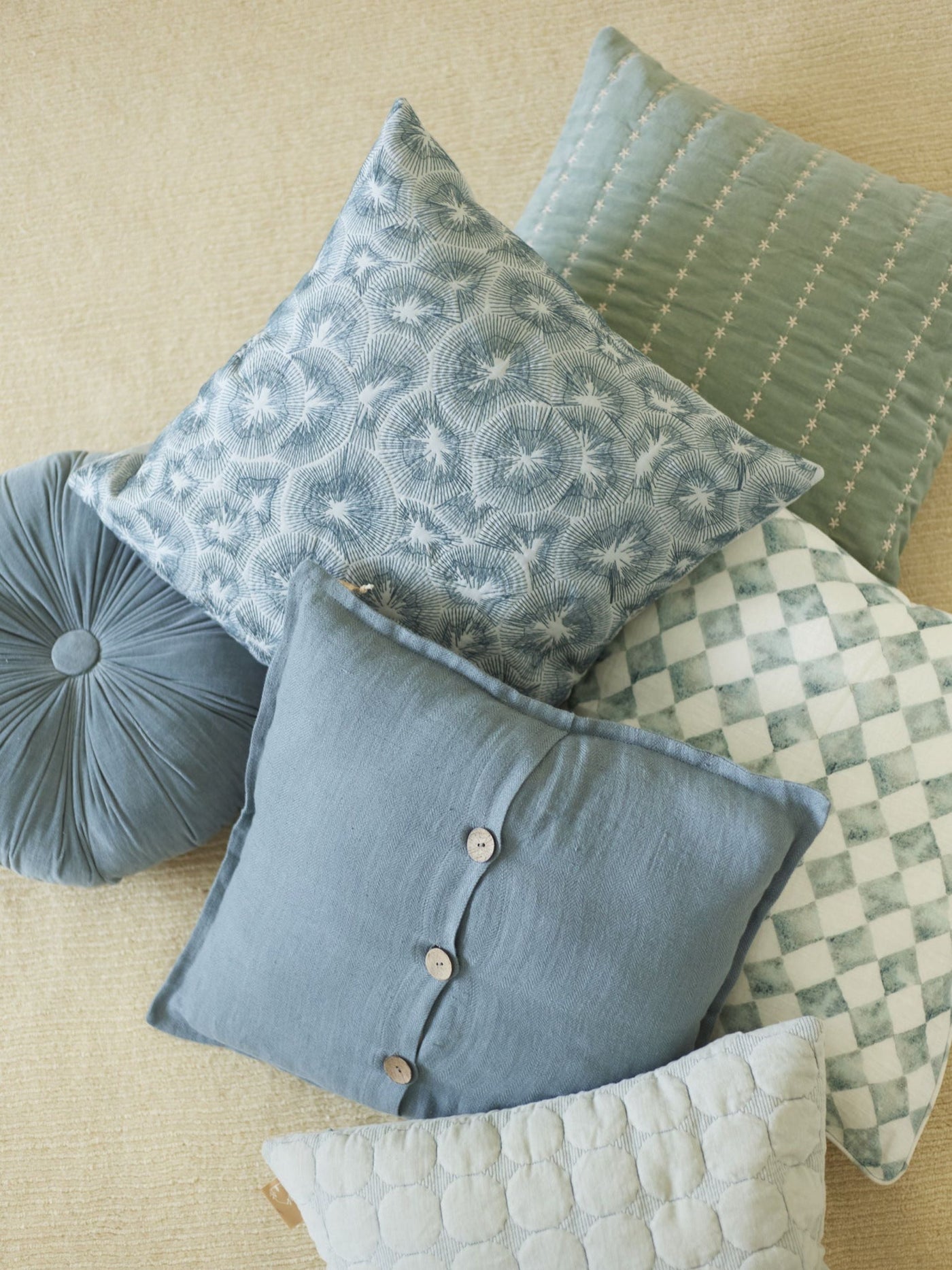 Zen Powder Blue Cushion Cover