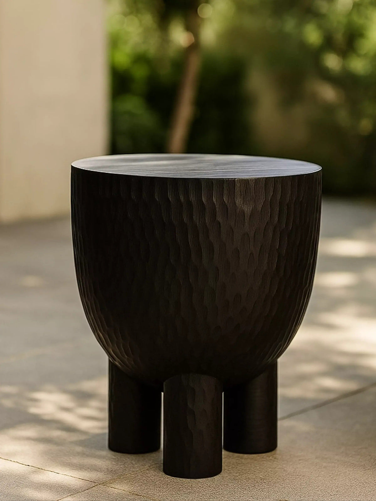Zulu Hand Chiseled Stool Table - Product Image 