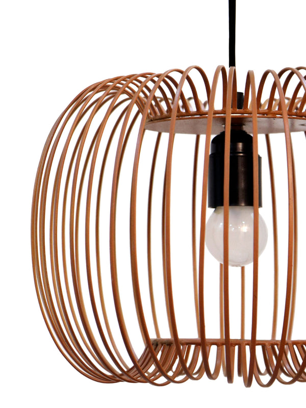 Zura Bubble Pressed Brown Hanging Lamp