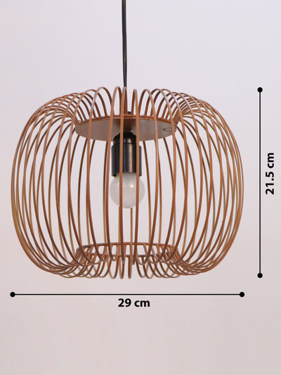 Zura Bubble Pressed Brown Hanging Lamp