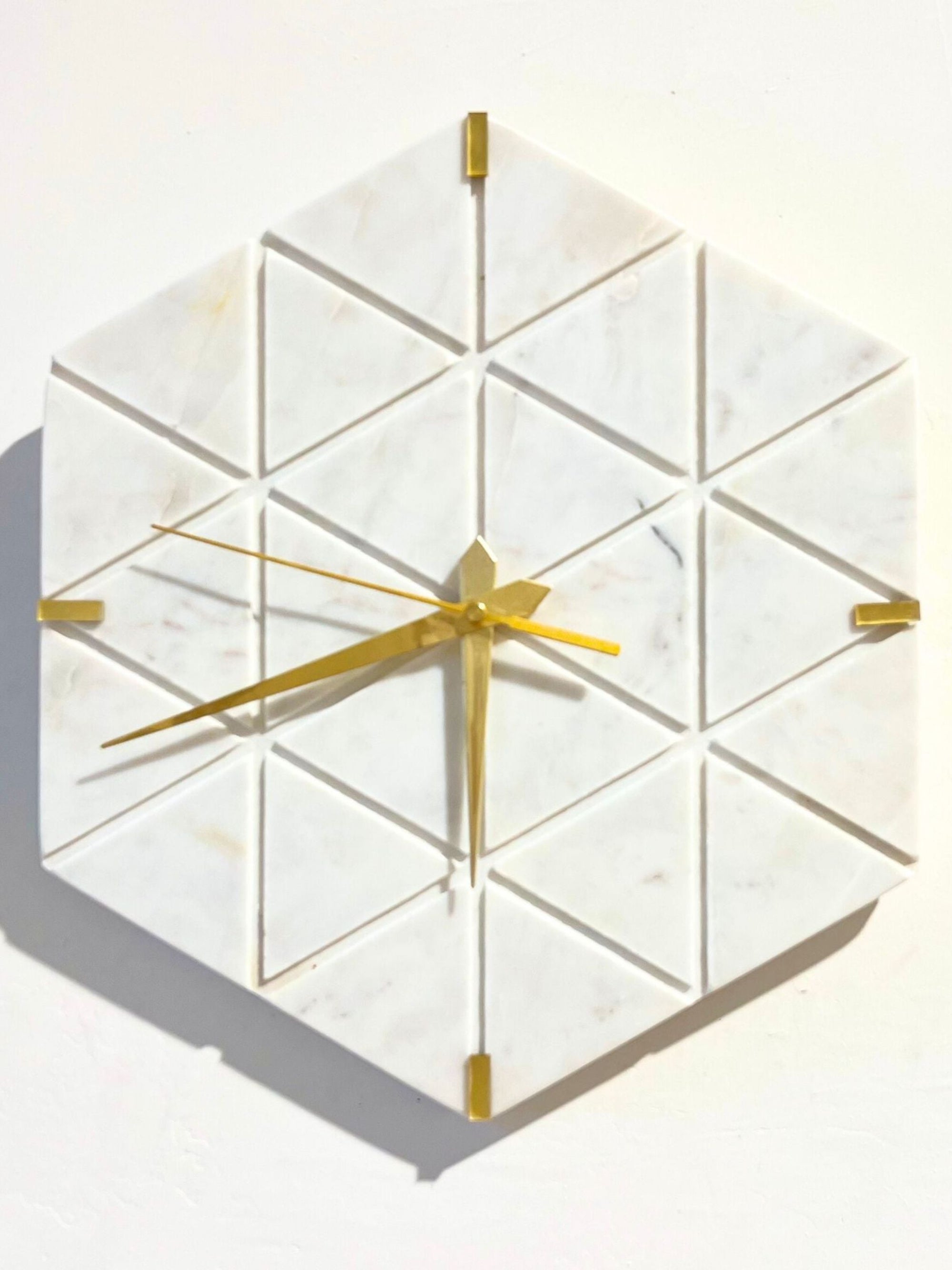 Marble Wall Clock - White
