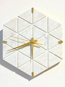 Marble Wall Clock - White