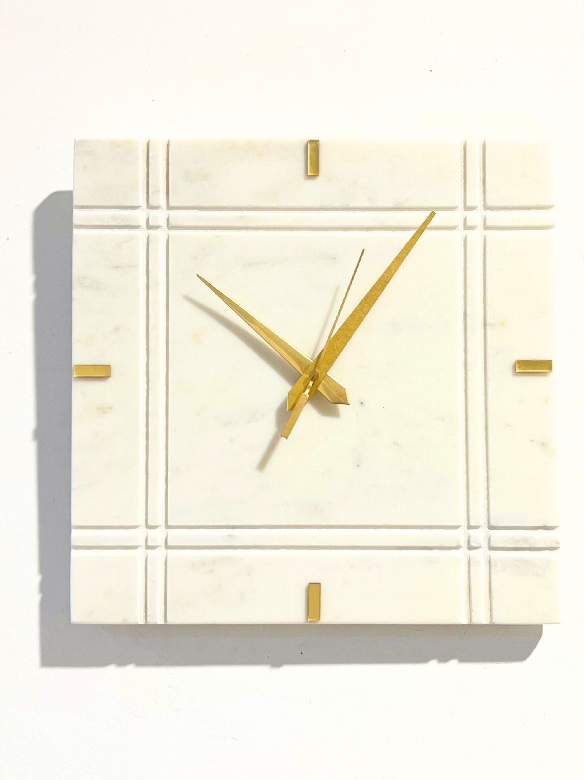 Marble Wall Clock - White