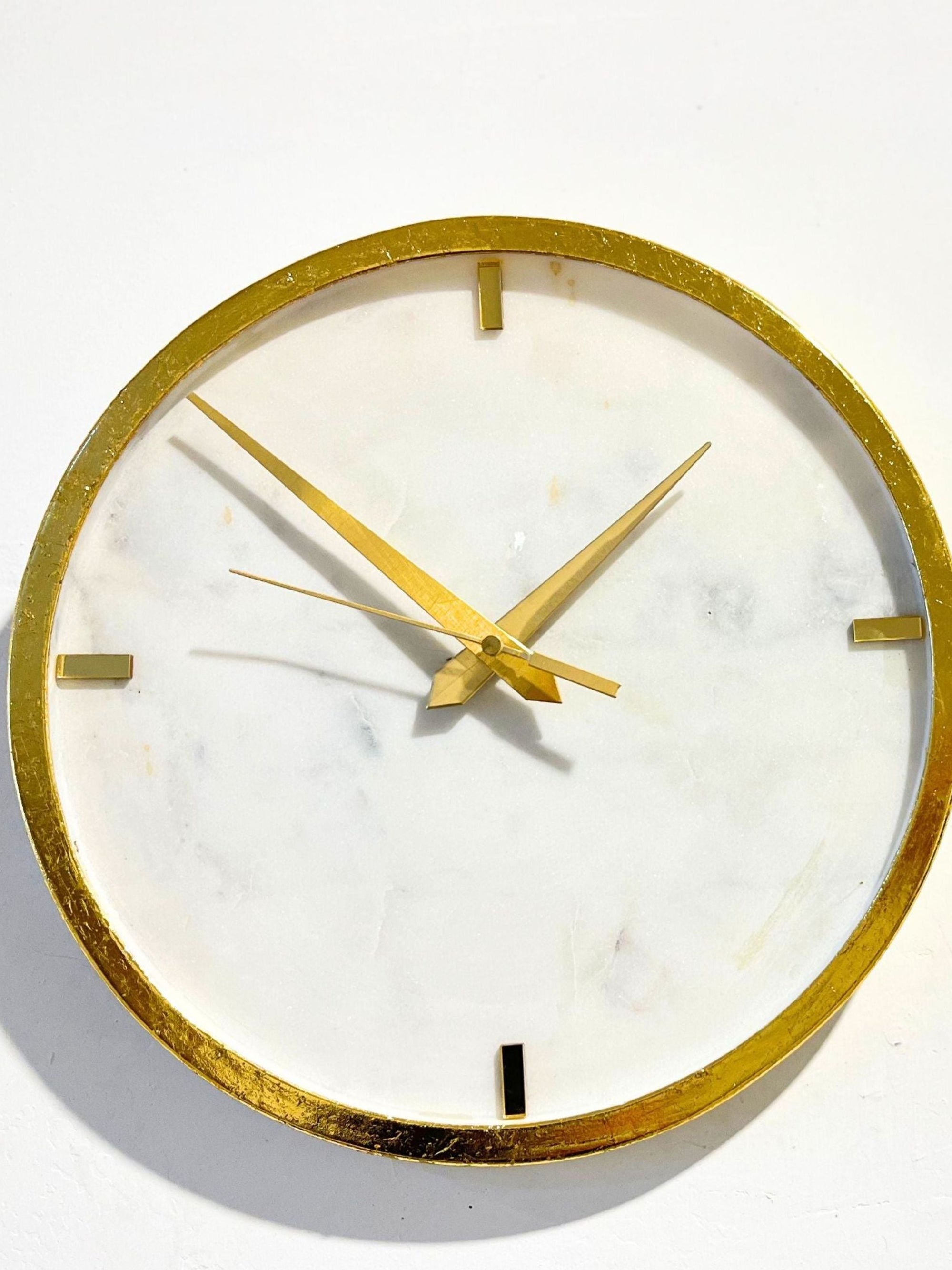 Marble Wall Clock - White
