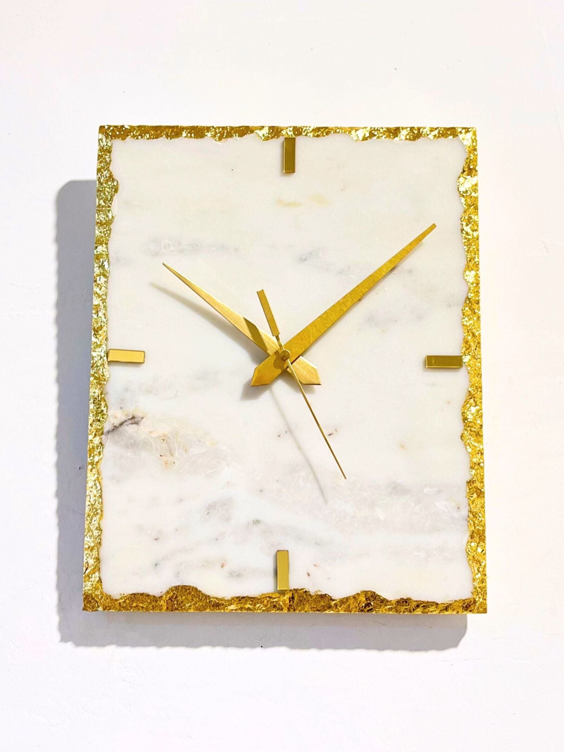 Marble Wall Clock - White