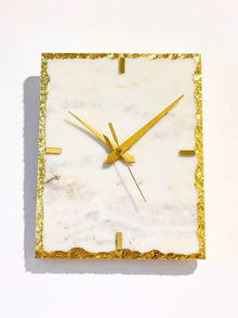 Marble Wall Clock - White