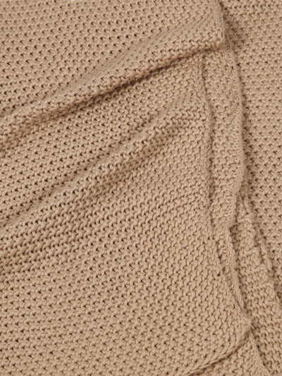 Throw - Sand Moss Knit