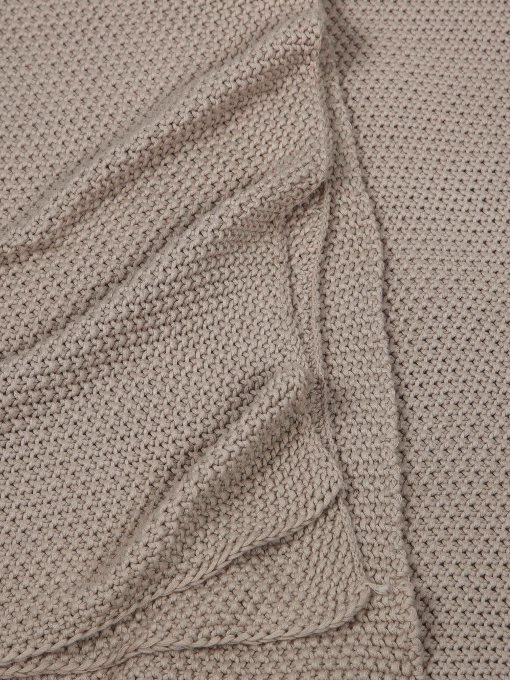 Knit Throw - Beige Moss