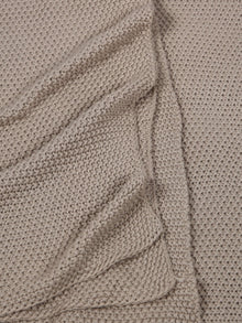 Knit Throw - Beige Moss