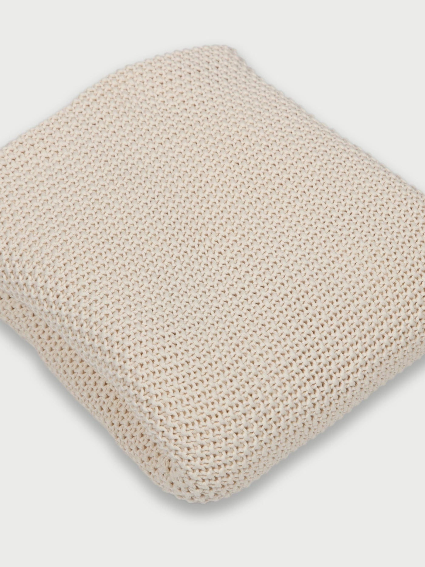 Knit Throw - Ivory Moss