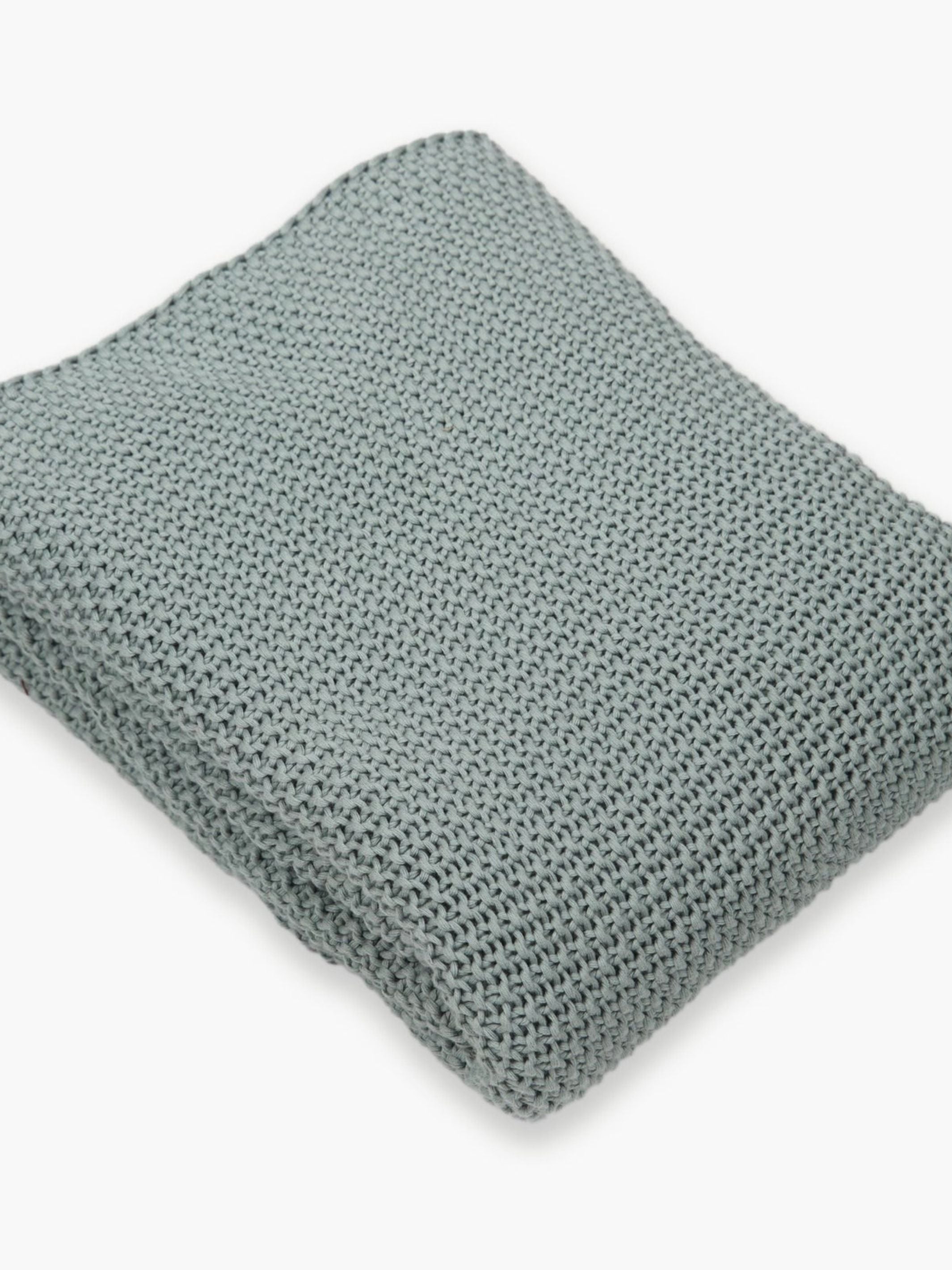 Knit Throw - Duck Egg Moss