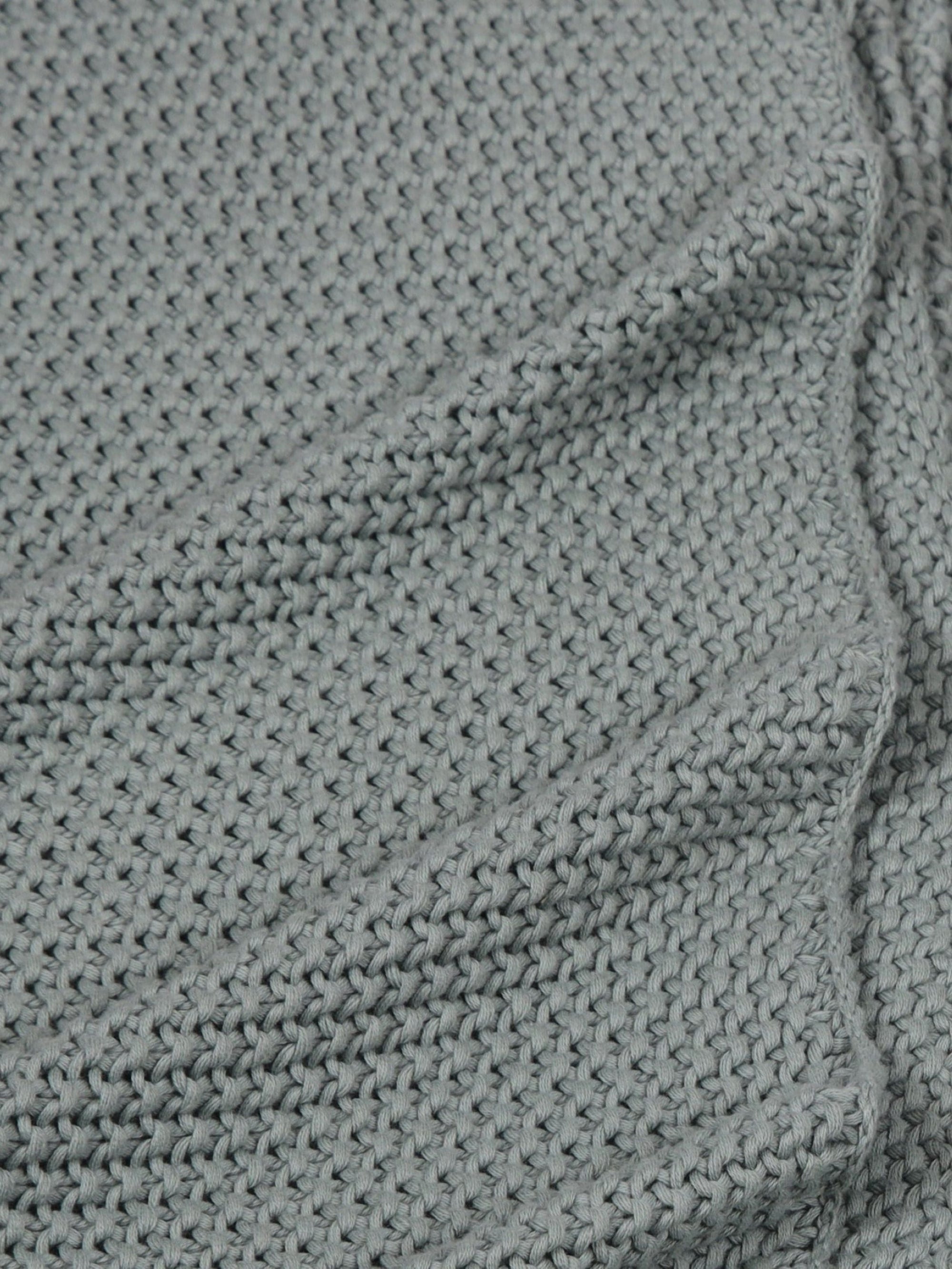 Knit Throw - Duck Egg Moss