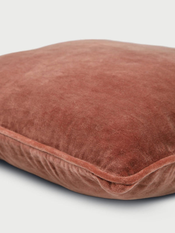 Cushion Cover - Rhubarb Velvet Euro Sham