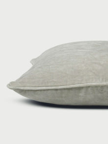 Cushion Cover - Dove Grey Velvet Euro Sham
