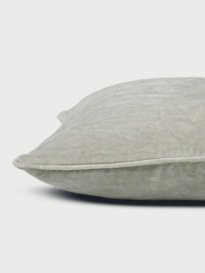 Cushion Cover - Dove Grey Velvet Euro Sham