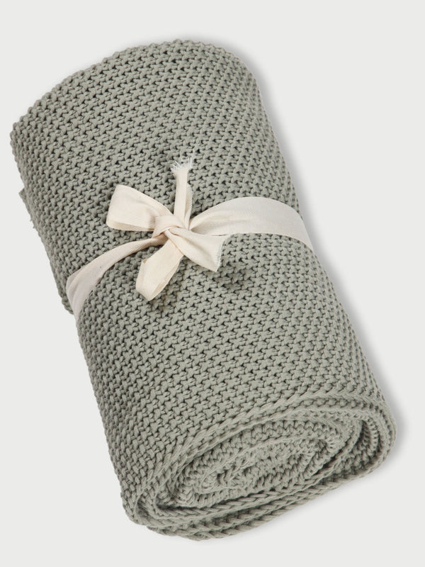 Throw - Sage Moss Knit
