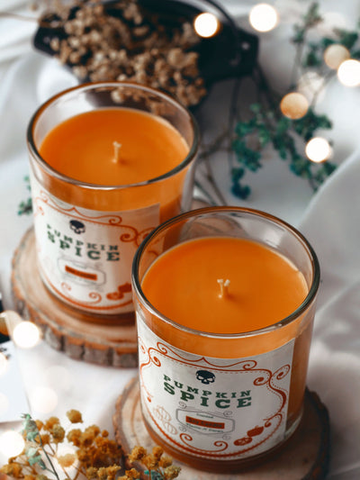 Pumpkin Spice Essential Oil Scented Candle | Wooden Lid
