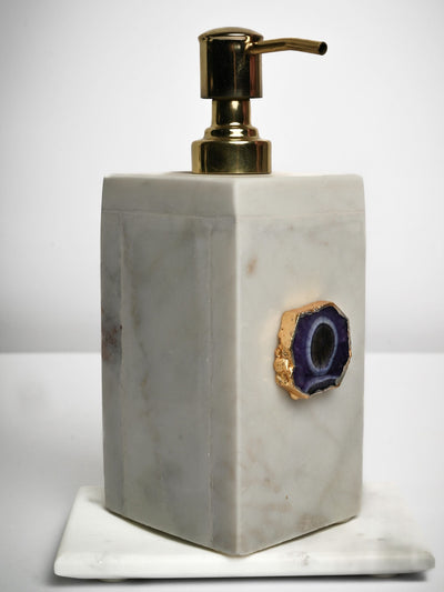 Marble Soap Dispenser with Agate
