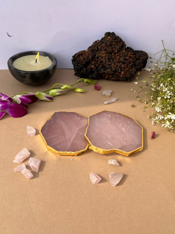 Rose Quartz Coaster (Set of 2)