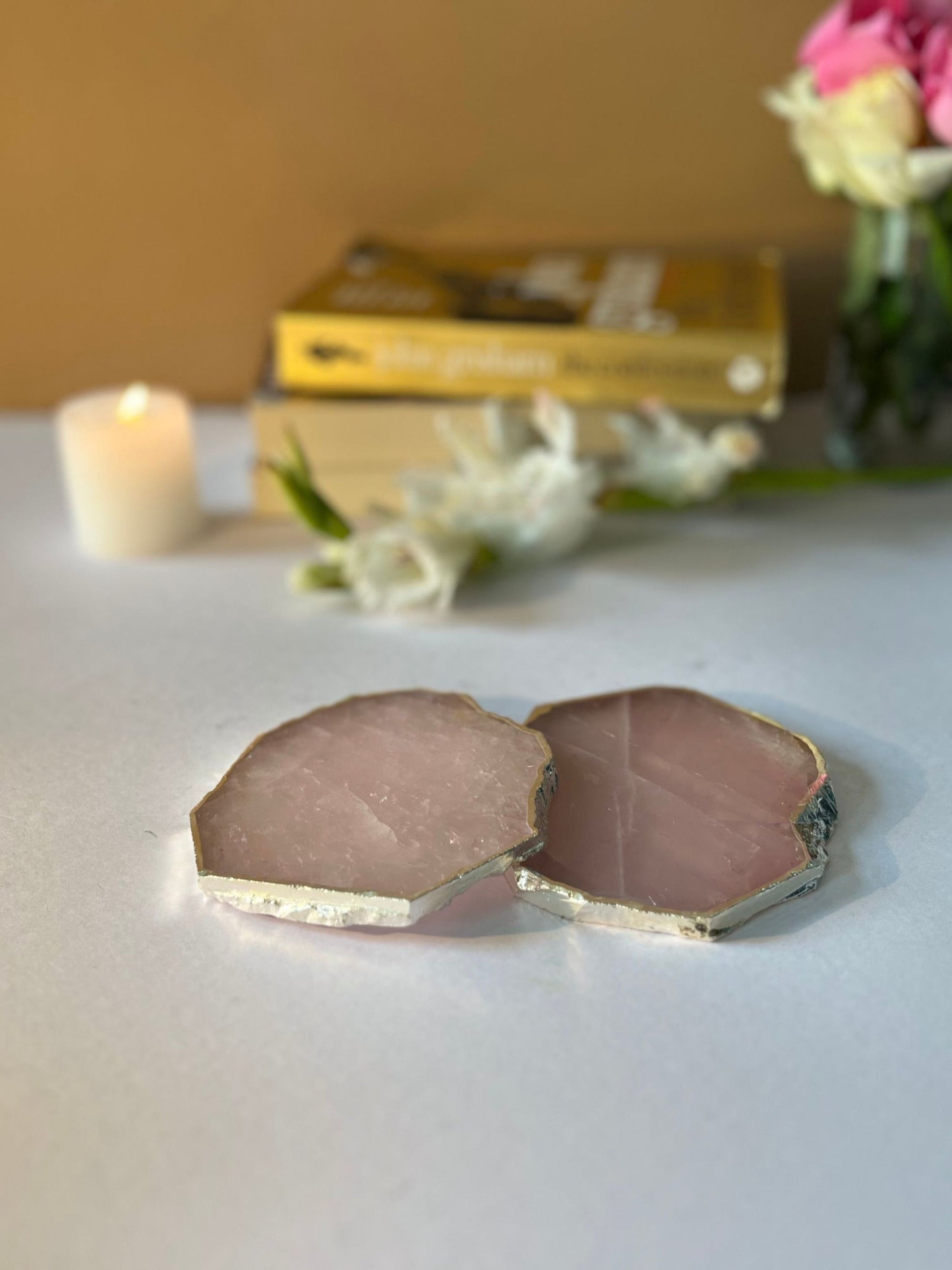 Rose Quartz Coaster (Set of 2)