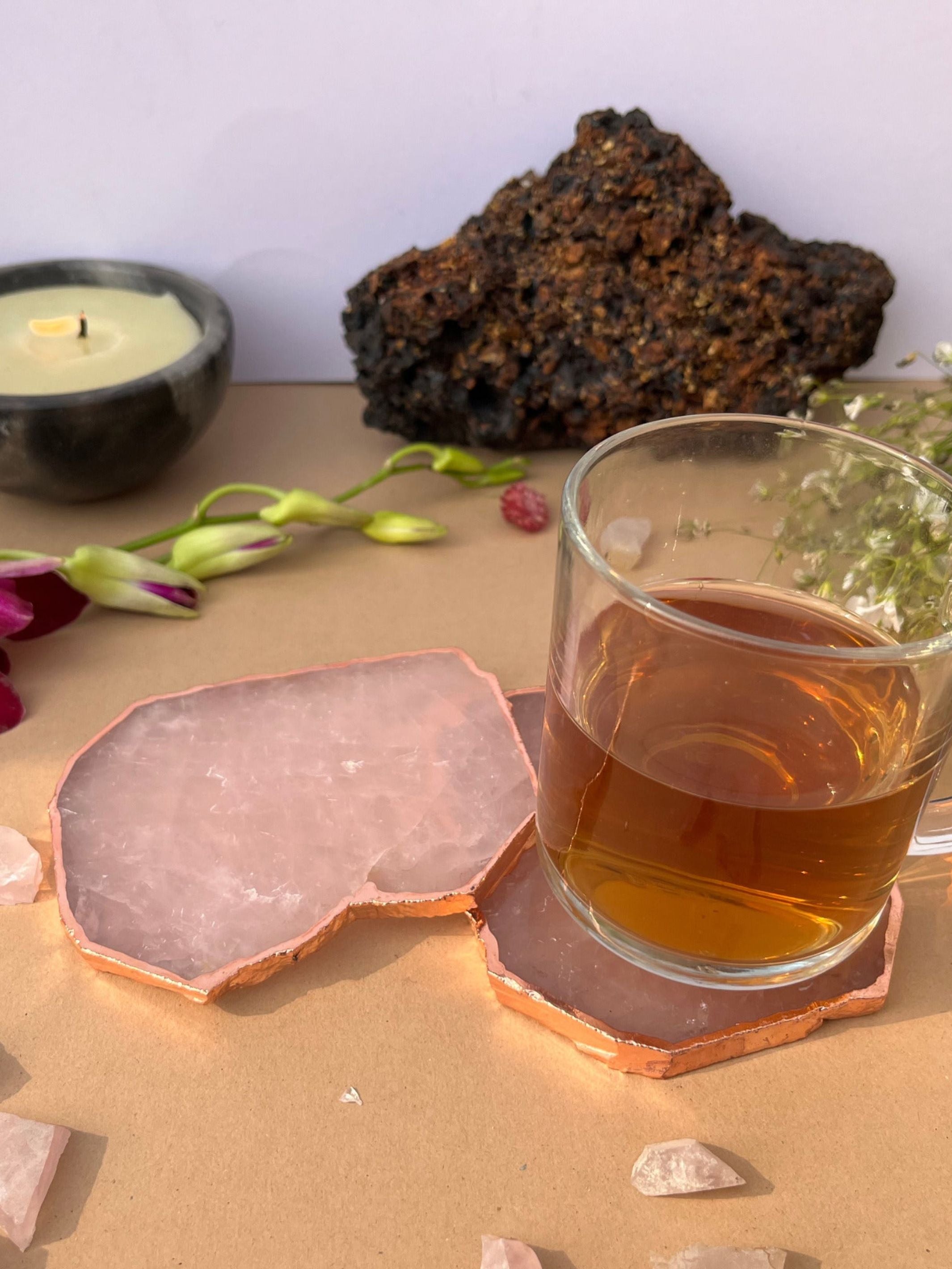Rose Quartz Coaster (Set of 2)