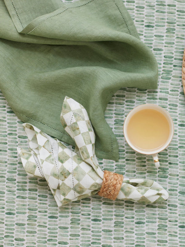 Table Napkin - Checker Green