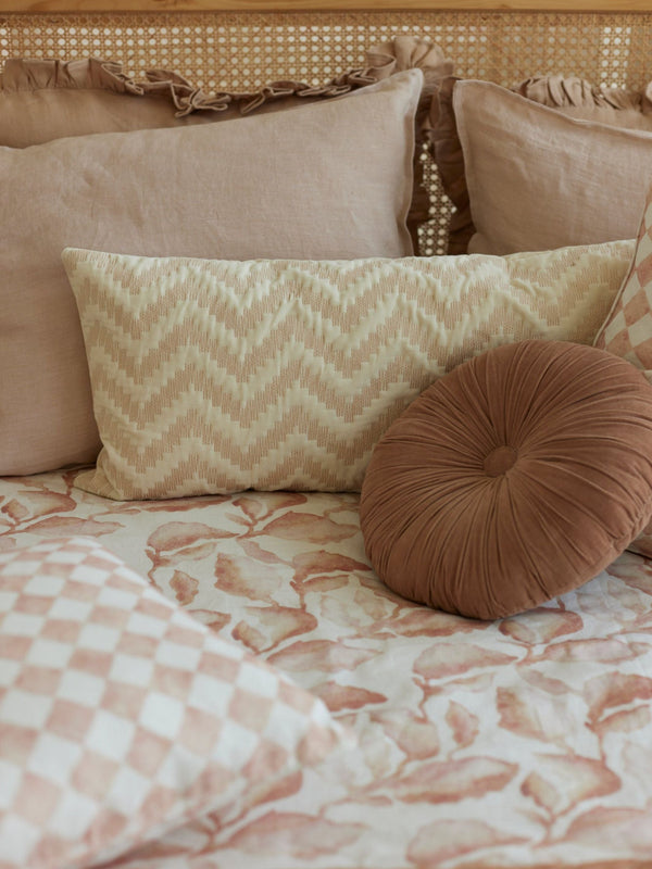 Cushion Cover - Chevron Blush Lumbar